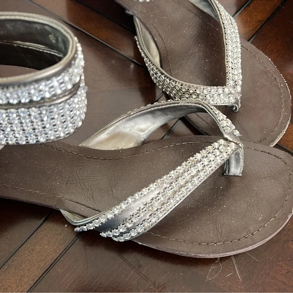 Rhinestone Ankle Strap Sandals